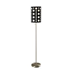 66"H Modern Retro Black-White Floor Lamp
