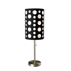 33"H Modern Retro Black-White Table Lamp