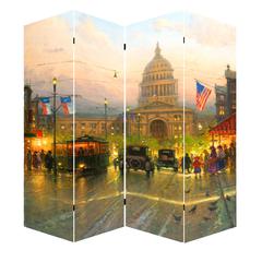 71" Capitol Hill Street Scene Canvas Room Divider