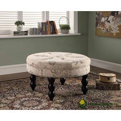 19.5"H Old World Round Signature Ottoman