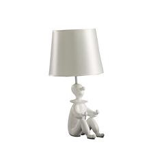 21.25" In White Modern Clown Phone Holder Resin Table Lamp