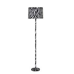 59" in FAUX SUEDE ZEBRA PRINT FLOOR LAMP