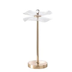 17.5" H 3W Led Acrylic Copper Gold Luminaire Table Lamp