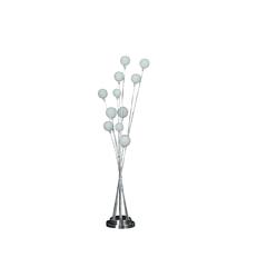 11-Light Acrylic Globe Aluminun Led Chrysanthe Silver Chrome Metal Floor Lamp