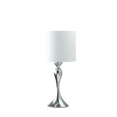 24.5" in BAILEY DARK SILVER CHROME MODERN CANDLESTICK METAL TABLE LAMP