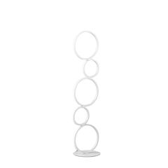 38.5" In Else Nordic 5-Ring Shaped White Led Metal Table Lamp