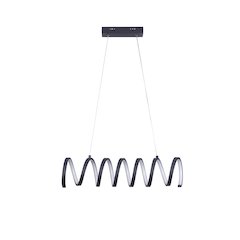 14 W Led W/ Adjustable 47" - 12" Suspension Wire Modern Ceiling Pendant