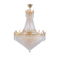 42" In Czar K9 Crystal 22-Led Bulbs Neo Classical Hardwired Chandelier Lamp