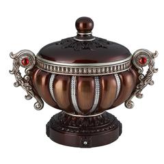 11.5" Delicata Bronze Silver Décor Footed Jewelry Box
