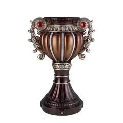 17.5" Delicata Bronze Silver Urn Décor Vase