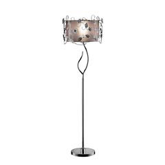 62"H Silver Crystal Floor Lamp