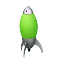 10.5"H Kid's Green Rocket Table Lamp