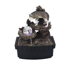 10.25" In Wolf Table Fountain