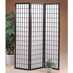 3-Panel Room Divider - Black