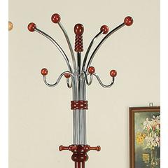 73 Cherry Metal/Wood Coat Rack