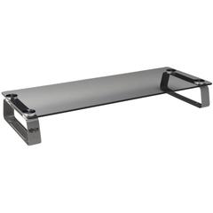Tripp Lite by Eaton Universal Monitor Riser Stand Glass Computer Laptop Printers 3" - 40 lb Load Capacity - 3.2" Height x 22" Width x 8.3" Depth - Desktop - Tempered Glass, Brushed Aluminum