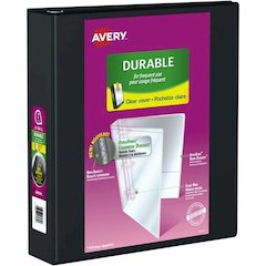 Avery Durable View Binder - 2" Binder Capacity - Letter - 8 1/2" x 11" Sheet Size - 375 Sheet Capacity - 530 x 2" Ring - Fastener: Slant Ring - Pocket: 2, Internal - DuraHinge design - Polypropylene -
