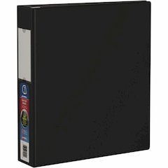 Avery Heavy Duty Binder - 2" Binder Capacity - Letter - 8 1/2" x 11" Sheet Size - 540 Sheet Capacity - 2" Ring - Fastener: D-Ring - Pocket: 4, Internal - Linen Pattern - Polypropylene - Black - Recycl