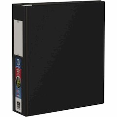 Avery Heavy Duty Binder - 3" Binder Capacity - Letter - 8 1/2" x 11" Sheet Size - 670 Sheet Capacity - 3 x 3" Ring - Fastener: D-Ring - Pocket: 4, Internal - Linen Pattern - Polypropylene - Black - Re