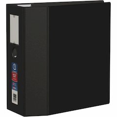 Avery Heavy Duty Binder - 5" Binder Capacity - Letter - 8 1/2" x 11" Sheet Size - 1050 Sheet Capacity - 3 x 5" Ring - Fastener: D-Ring - Pocket: 4, Internal - Linen Pattern - Polypropylene, Vinyl - Bl