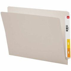Smead Shelf-Master Straight Tab Cut Letter Recycled End Tab File Folder - 8 1/2" x 11" - 3/4" Expansion - 11 pt. - 2 Plys - Gray - Heavy Duty, Reinforced Tab - 10% Recycled - 100 / Box