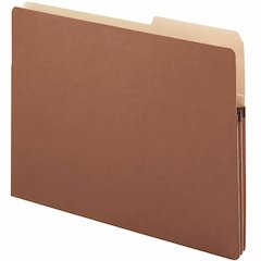 Smead 2/5 Tab Cut Letter Recycled File Pocket - 8 1/2" x 11" - 1 3/4" Expansion - Top Tab Location - Right Tab Position - Redrope - Tear Proof, Reinforced Gusset, Durable - 30% Recycled - 25 / Box