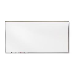 Ghent 48.50" x 96.50" Aluminum Frame Porcelain Magnetic Projection Whiteboard w/ 1" Maprail