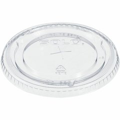 Dart 12-24 oz PET Plastic Straw-Slotted Lid - Clear - Storing - 3.9" Diameter - Clear - Polyethylene Terephthalate (PET), Plastic Body - 10 / Carton