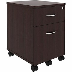 Lorell File Cabinet - for File, Box - Mobility - Espresso - No