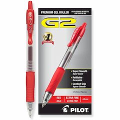 G2 Premium Gel Ink Retractable Pens - Refillable - Retractable - Red Ink - Gel-based - 1 Dozen