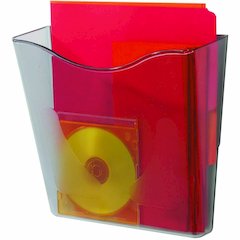 Deflecto Euro-style DocuPocket Wall Pocket - 1 Pocket(s) - 10.25" Height x 10.87" Width x 4" Depth - Smoke - Plastic - 1 Each