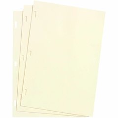 Wilson Jones Plain Ledger Paper - 28 lb - Letter - 8.50" x 11" Sheet Size - 3 x Holes - Ivory - Ivory Sheet(s) - 100 / Box