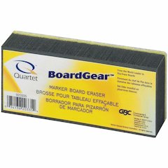 Quartet Whiteboard Eraser - 2.75" Width x 5" Length - Used as Dust Remover, Ink Remover - Washable, Soft, Lightweight - Gray - Cloth - 1 Each