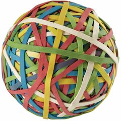 ACCO Rubber Band Ball - 0.7" Length x 0.1" Width - Assorted - 1 Each