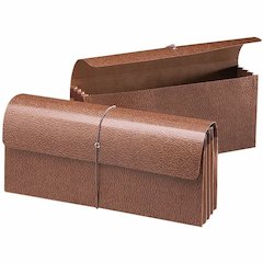 Smead Recycled File Wallet - 12" x 5" - Capacity3 1/2" Expansion - Redrope - 30% Recycled - 10 / Box