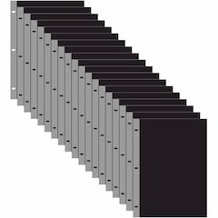 C-Line Sheet Protectors - 2 x Sheet Capacity - For Letter 8 1/2" x 11" Sheet - 3 x Holes - Ring Binder - Rectangular - Clear, Black - Polypropylene - 1 Box