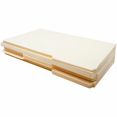 Business Source 1/3 Tab Cut Legal Recycled Top Tab File Folder - 8 1/2" x 14" - 3/4" Expansion - Top Tab Location - Assorted Tab Position - 1 Plys - Manila Paper - Manila - Tab - 10% Recycled - 100 / 