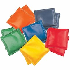 Champion Sports 4" Rainbow Bean Bags - 12 / Set - Assorted, Red, Yellow, Green, Orange