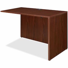 Lorell Essentials Series Return Shell - 29.5" Height x 47.3" Width x 23.6" Depth x 1" Thickness - Finish: Laminate, Mahogany - Grommet, Modesty Panel, Adjustable Feet, Durable - 1 Each
