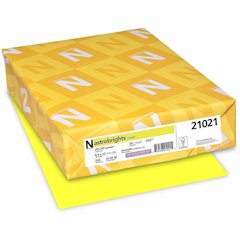 Astrobrights Colored Cardstock - Letter - 8 1/2" x 11" - 65 lb Basis Weight - Acid-free, Lignin-free - Lemon - 250 Sheets - 250 / Pack