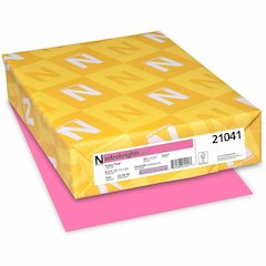 Astrobrights Colored Cardstock - Letter - 8 1/2" x 11" - 65 lb Basis Weight - Acid-free, Lignin-free - Pulsar Pink - 250 Sheets - 250 / Pack
