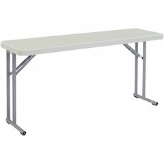 National Public Seating BT1800 Series Seminar Folding Tables - Speckled Gray, Textured Top - Gray Cantilever, Textured, Powder Coated Base - 700 lb Capacity - 60" Table Top Length x 18" Table Top Widt