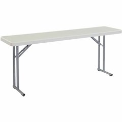 National Public Seating BT1800 Series Seminar Folding Tables - Speckled Gray, Textured Top - Gray Cantilever, Textured, Powder Coated Base - 700 lb Capacity - 72" Table Top Length x 18" Table Top Widt