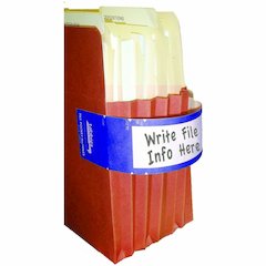 Tabbies File Pocket Handles - 2" Width x 9 5/8" Length - Dark Blue - Tyvek - 5 / Box