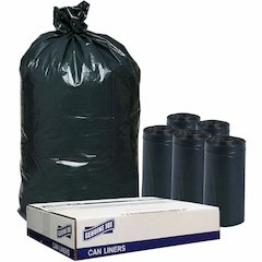 Genuine Joe Slim Jim 23-gallon Can Liners - Medium Size - 23 gal Capacity - 43" Length x 28.50" Width - Low Density - Black - Office Waste, Food - Recycled - 1 Carton