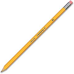 Dixon Nontoxic Chalk Sticks - #2 Lead - Black Lead - Yellow Wood Barrel - 72 / Pack