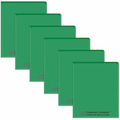 C-Line Classroom Connector Letter Report Cover - 8 1/2" x 11" - 2 Internal Pocket - Green - 25 / Box