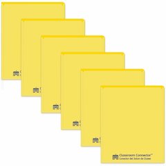 C-Line Classroom Connector Letter Report Cover - 8 1/2" x 11" - 2 Internal Pocket - Yellow - 1 Box