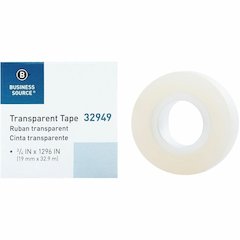 Business Source All-purpose Transparent Tape - 36 yd Length x 0.75" Width - 1" Core - Clear - For Sealing, Mending - 12 / Pack