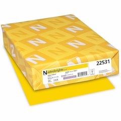 Astrobrights Color Paper - Yellow - Letter - 8 1/2" x 11" - 24 lb Basis Weight - Heavyweight, Acid-free, Lignin-free - Solar Yellow - 500 / Ream